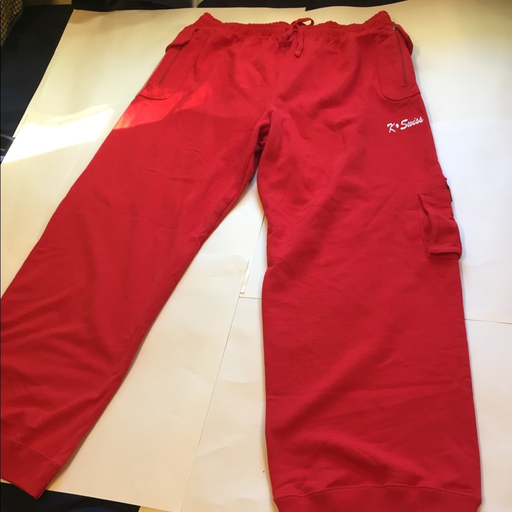 K Swiss red sweatpants